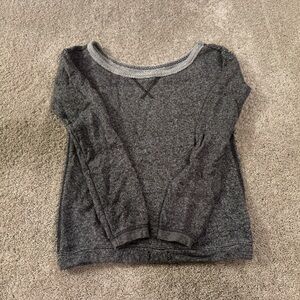 Aerie Gray Pullover Sweatshirt XS Soft Casual Lounge Top